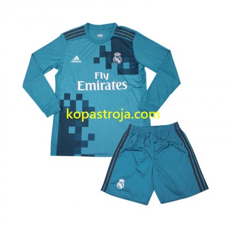 Billiga Fotbollströjor Real Madrid 2017 Retro Barn Tredje tröja Långärmad